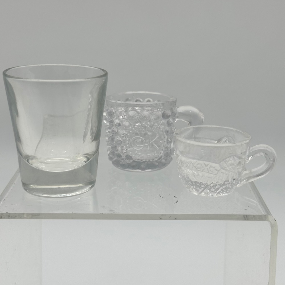 Lot of ABA and EAPG Glass 7 Pieces - Vtg Pressed Glass, Childs Cup, Hobnail etc. - Picture 13 of 16